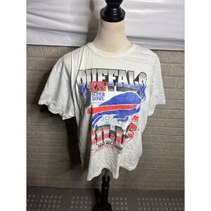 Buffalo Bills Super Bowl XXV 1990 AFC Champions White T Shirt Size L